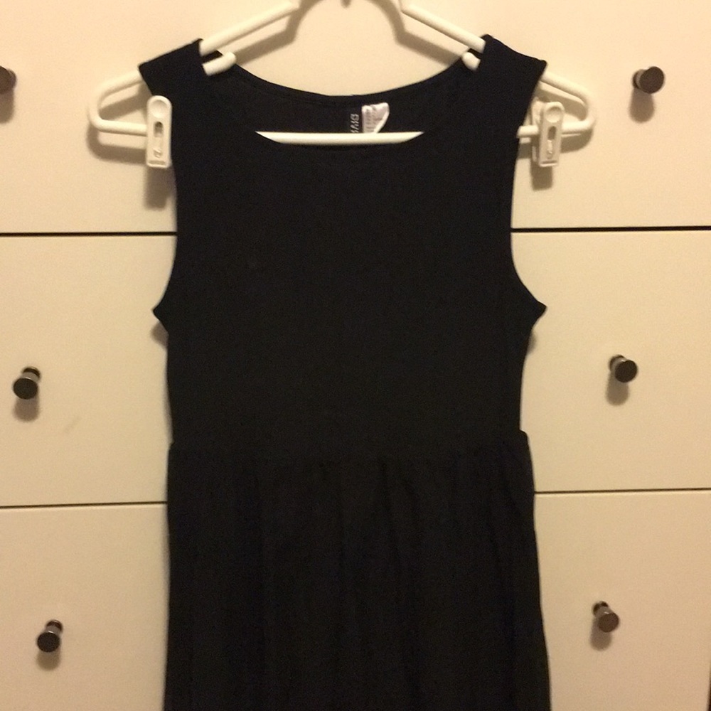 NWT H&M black high low dress Sz 8